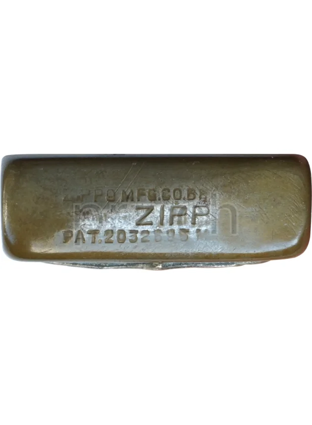 Green Finish – Camp Perry Ohio, Vorderseite Green Finish – Camp Perry Ohio, Modell three barrel hinge, flat bottom, Jahr 1943 - 45, Vorderseite